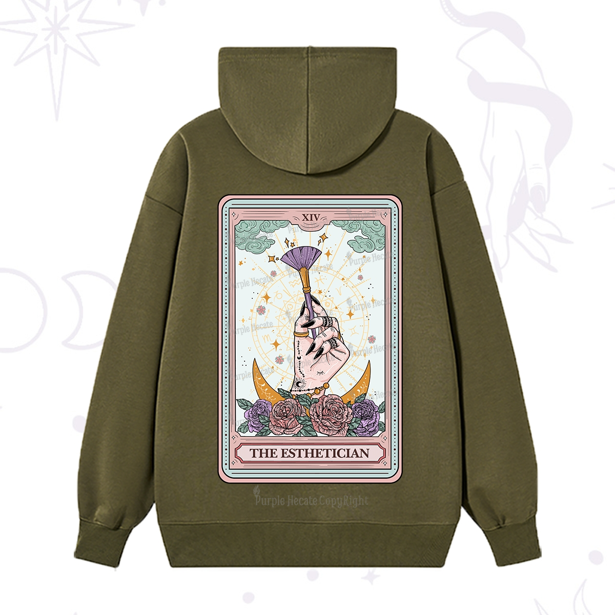 Purplehecate The Esthetician Tarot Card Hoodie