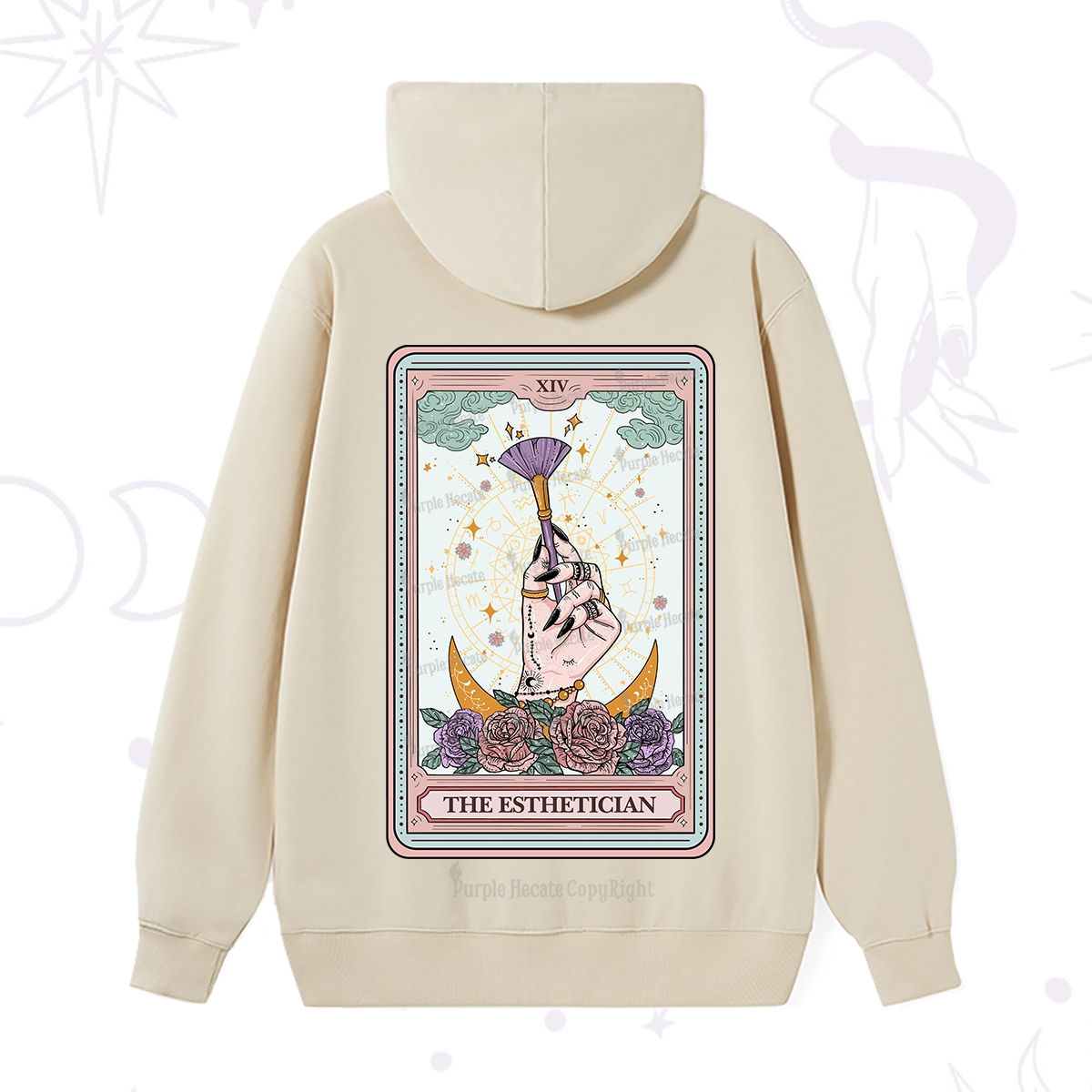 Purplehecate The Esthetician Tarot Card Hoodie