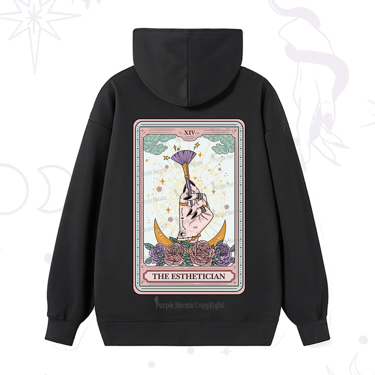Purplehecate The Esthetician Tarot Card Hoodie