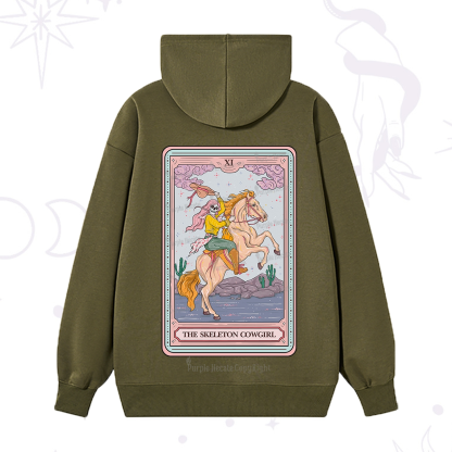 Purplehecate The Skeleton Cowgirl Tarot Card Hoodie