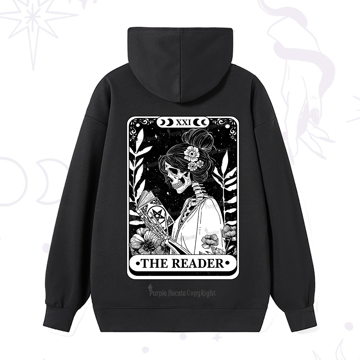 Purplehecate The Reader Skeleton Tarot Hoodie