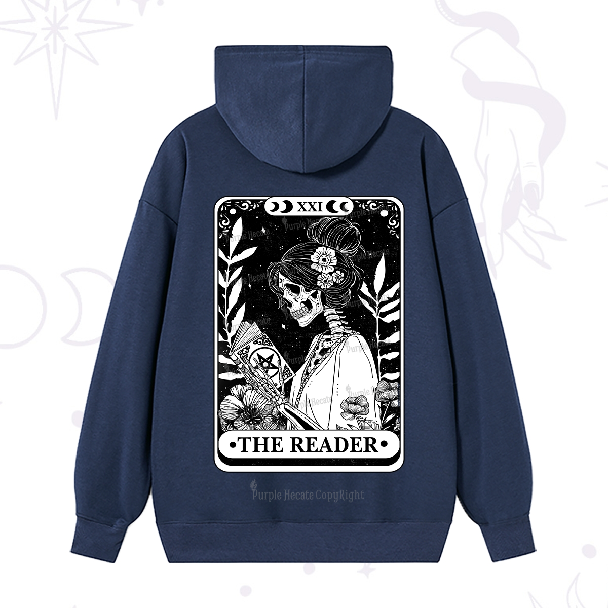 Purplehecate The Reader Skeleton Tarot Hoodie