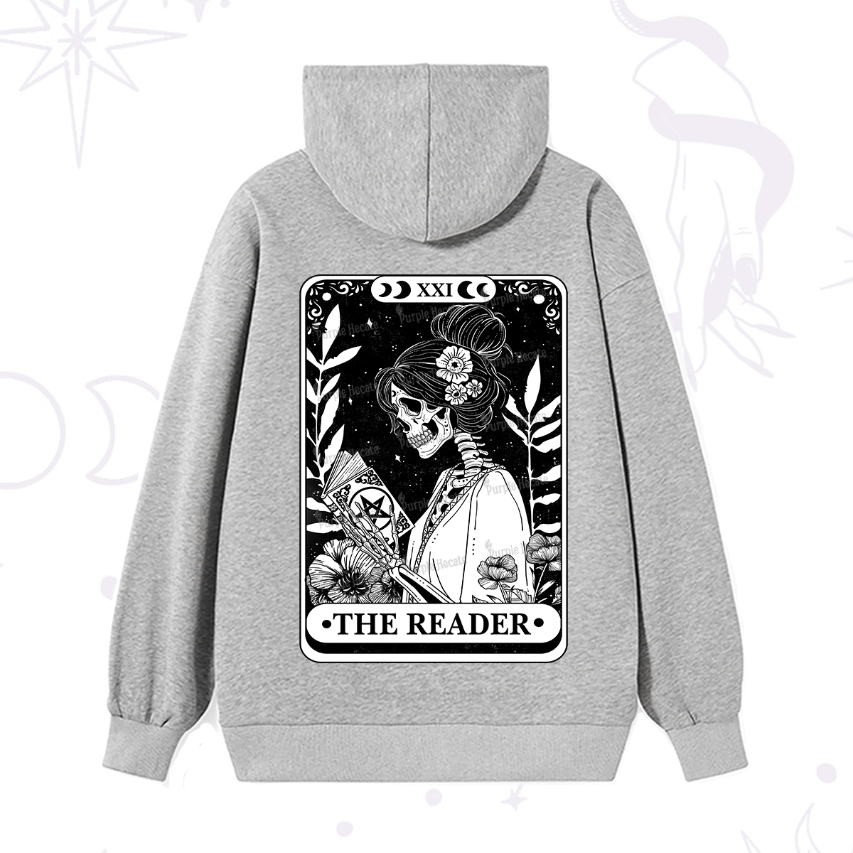 Purplehecate The Reader Skeleton Tarot Hoodie
