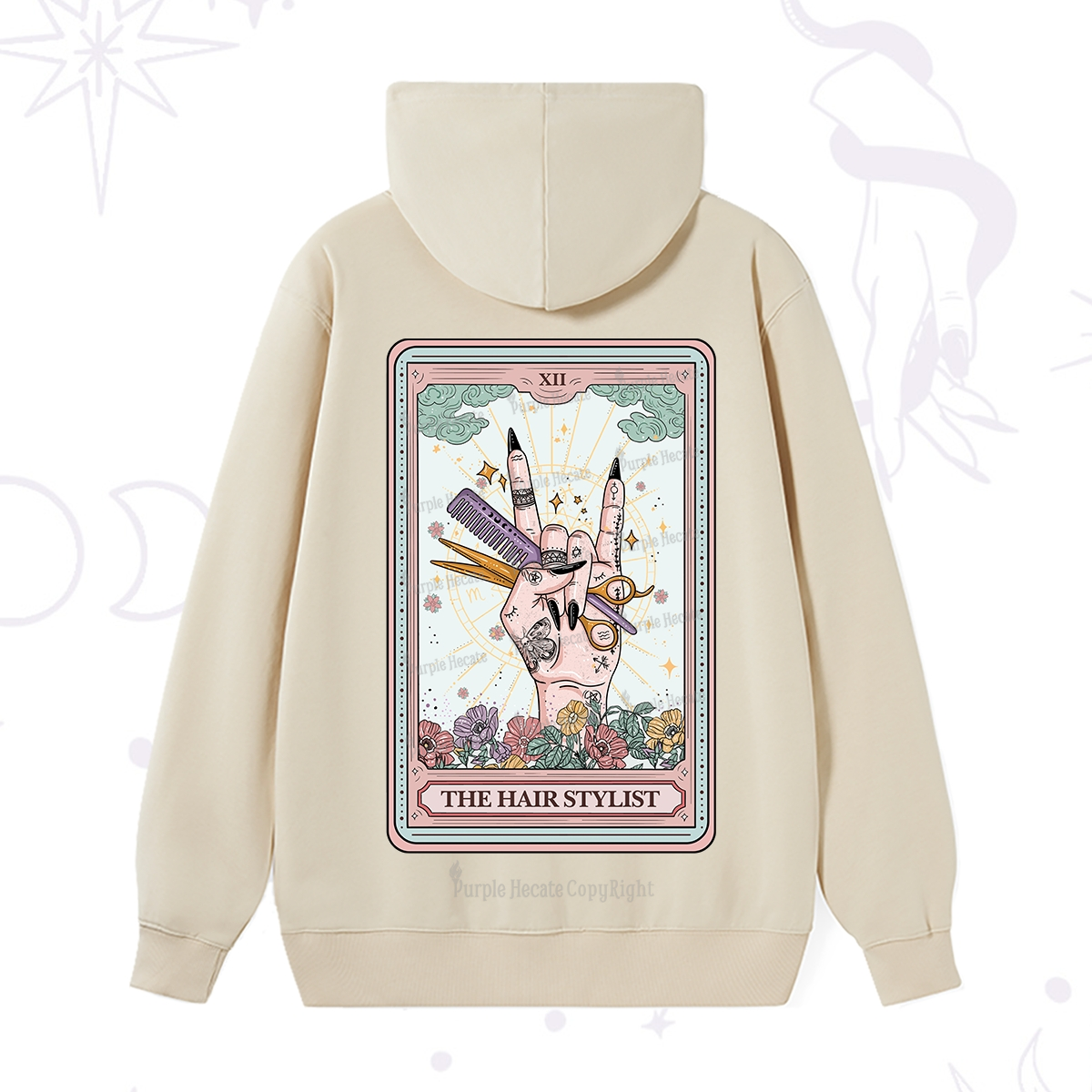 Purplehecate The Hair Stylist Tarot Hoodie