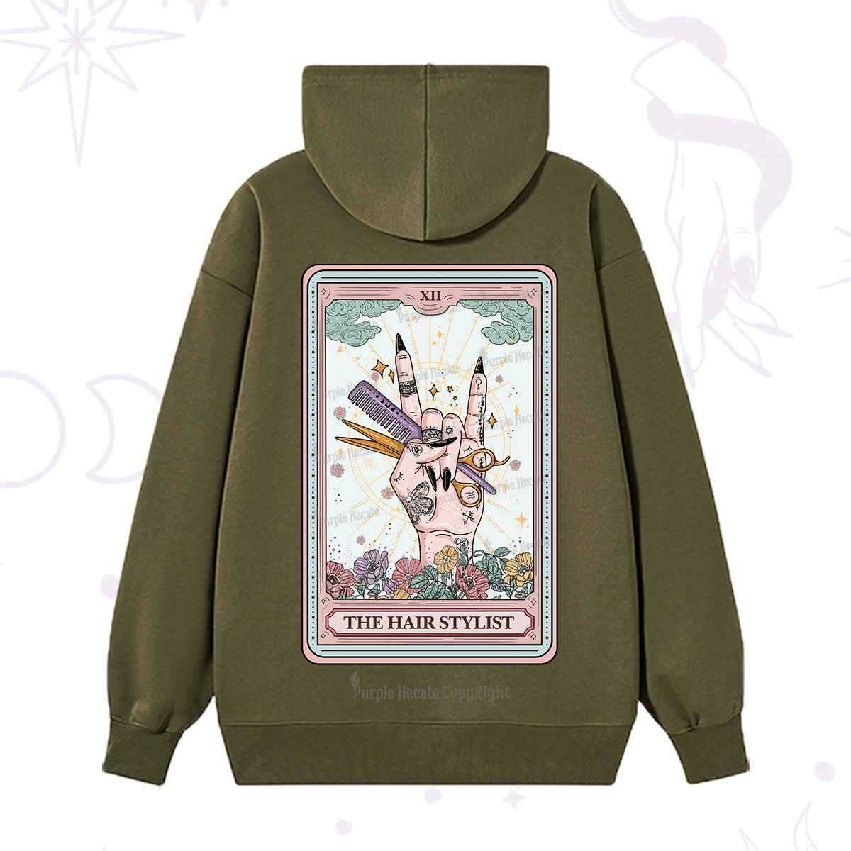 Purplehecate The Hair Stylist Tarot Hoodie