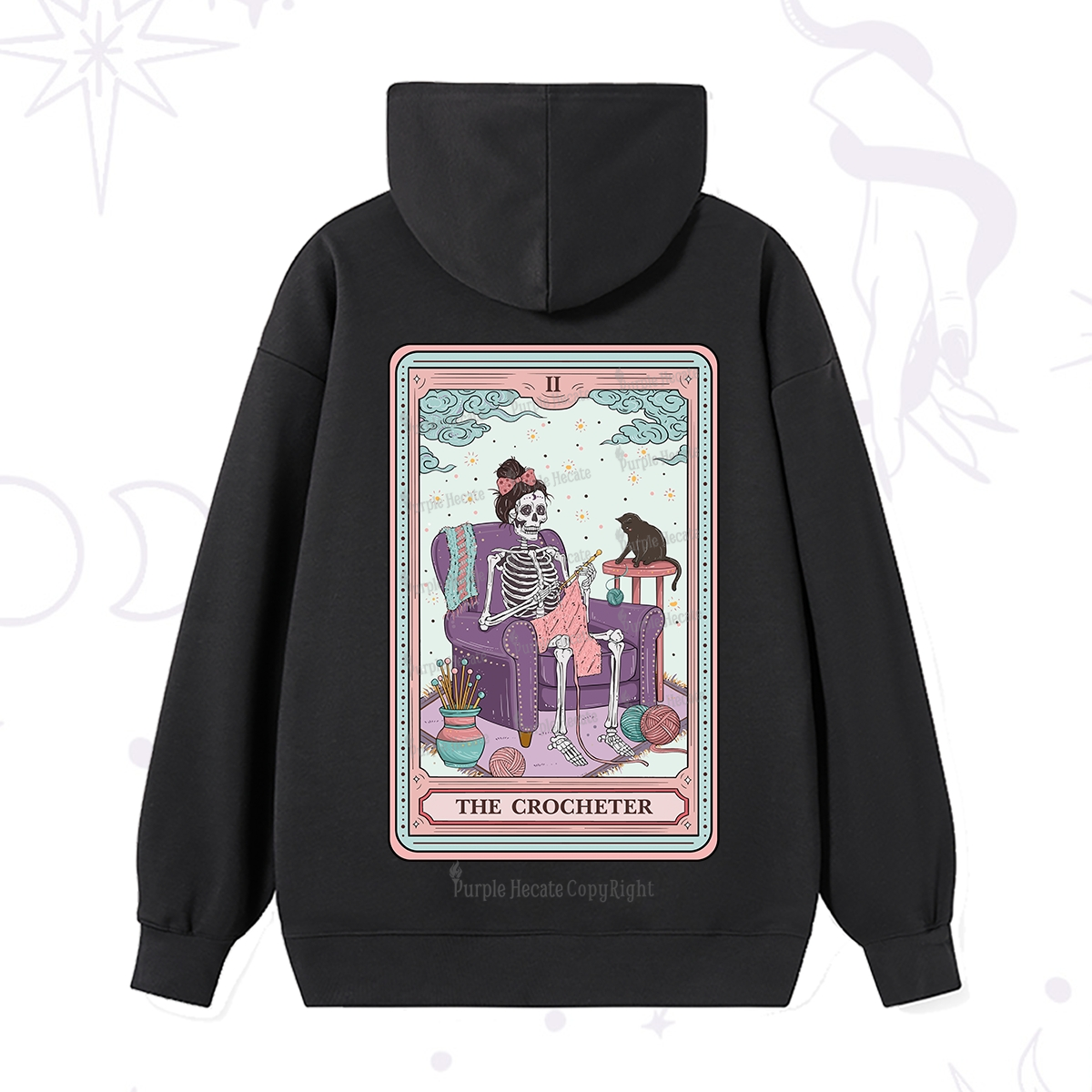 Purplehecate The Crocheter Tarot Hoodie