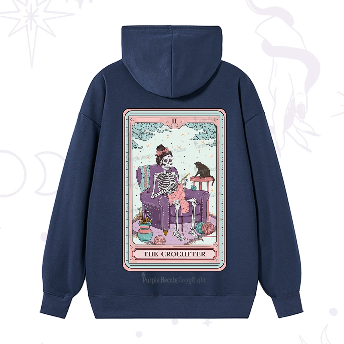 Purplehecate The Crocheter Tarot Hoodie