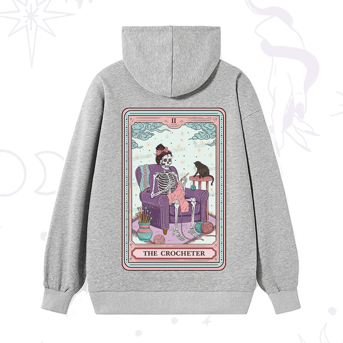 Purplehecate The Crocheter Tarot Hoodie