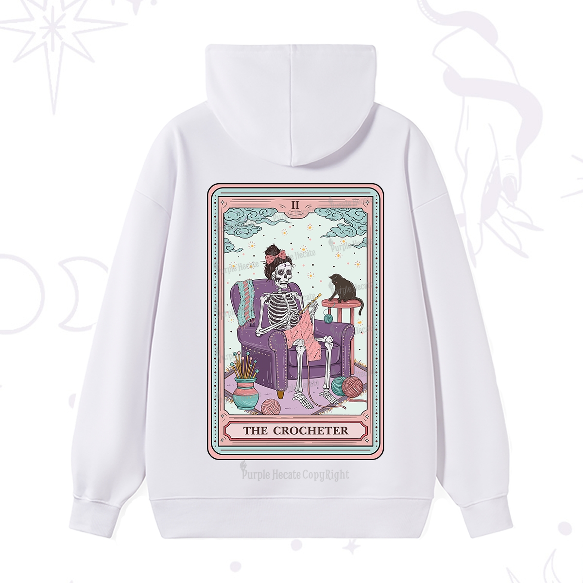Purplehecate The Crocheter Tarot Hoodie