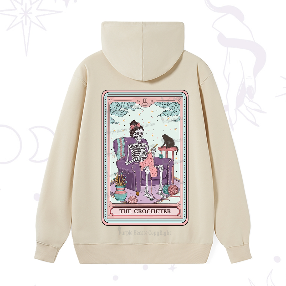 Purplehecate The Crocheter Tarot Hoodie