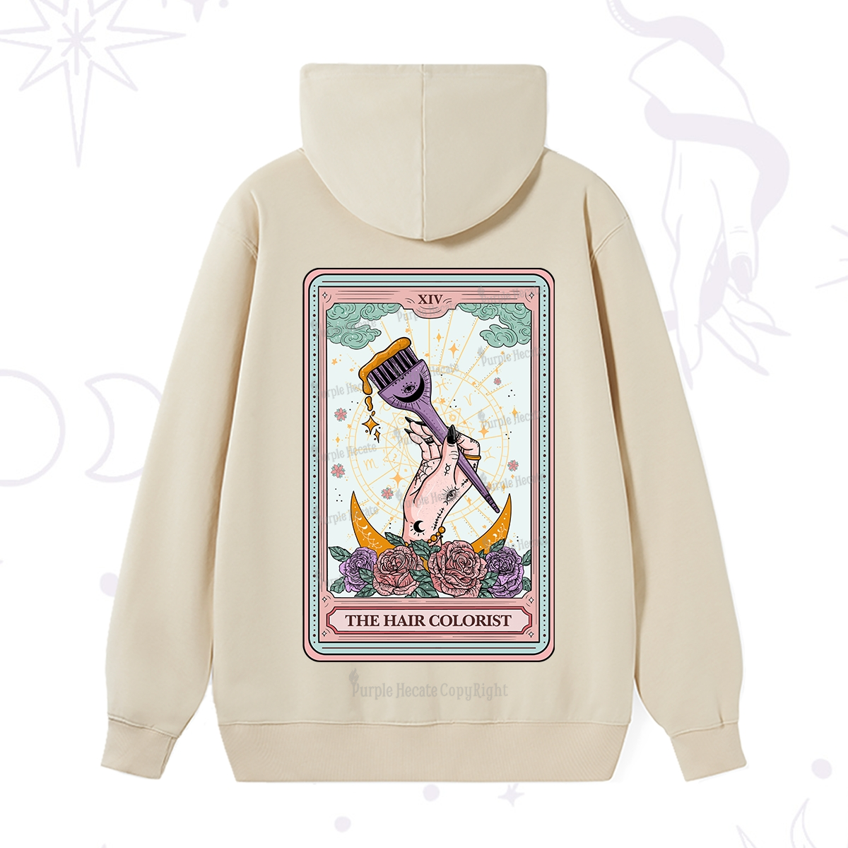 Purplehecate The Hair Colorist Tarot Hoodie