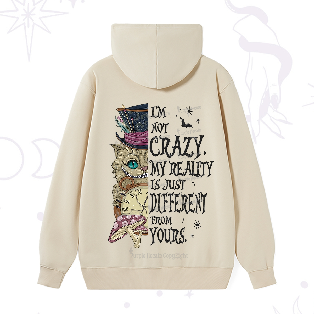 Purplehecate I'm Not Crazy My Reality Is Just Different From Yours Hoodie