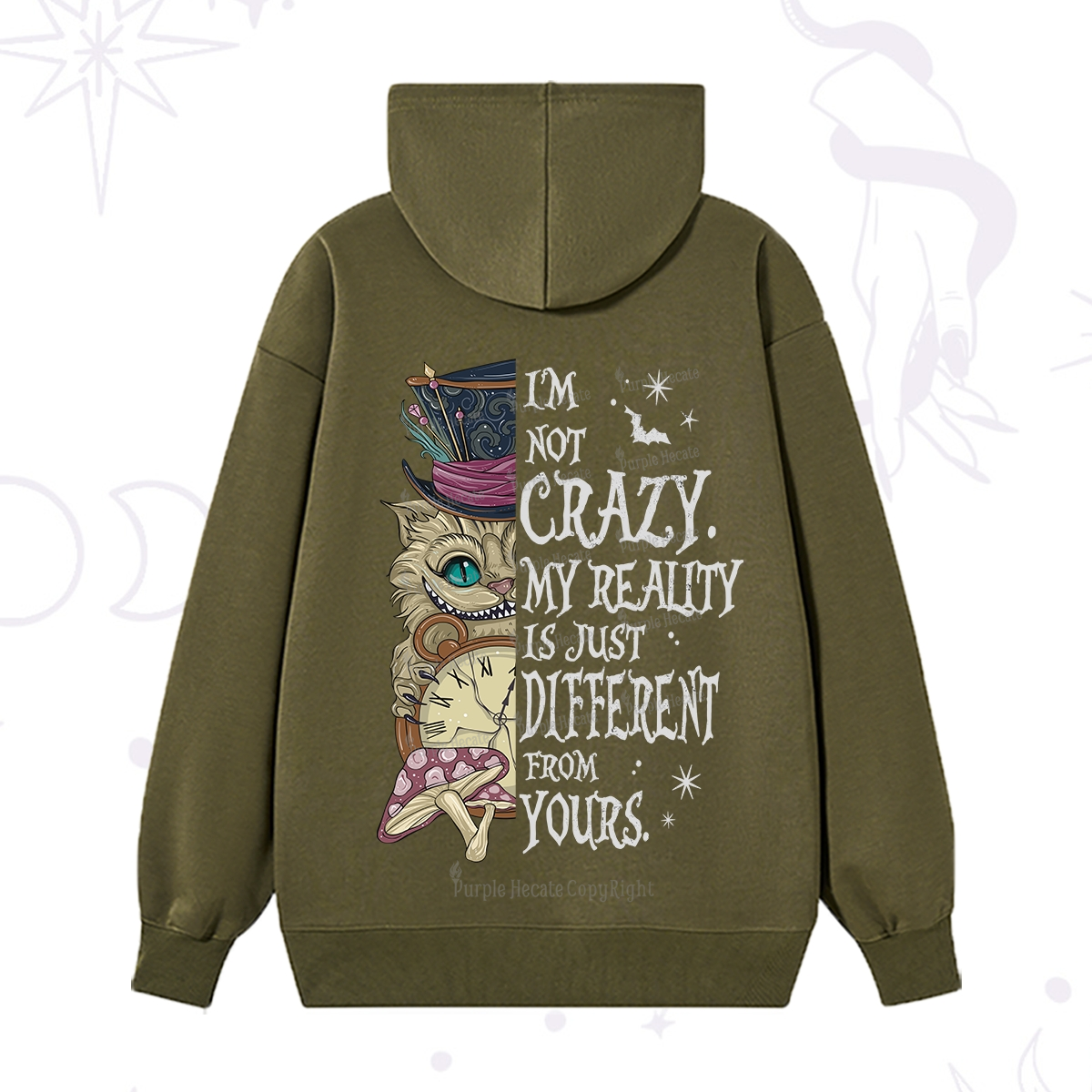 Purplehecate I'm Not Crazy My Reality Is Just Different From Yours Hoodie