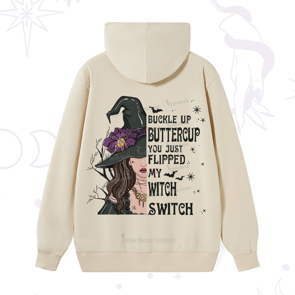 Purplehecate Buckle Up Buttercup You Just Flipped My Witch Switch Hoodie