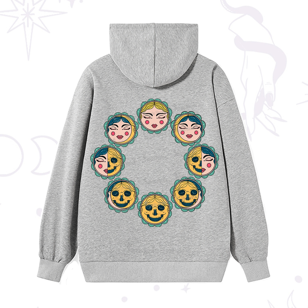Purplehecate Lunar Skull Cycle Hoodie