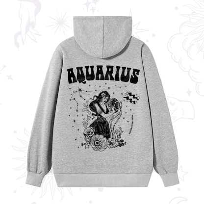 Purplehecate Aquarius Zodiac Glyphs Hoodie