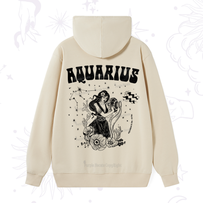 Purplehecate Aquarius Zodiac Glyphs Hoodie