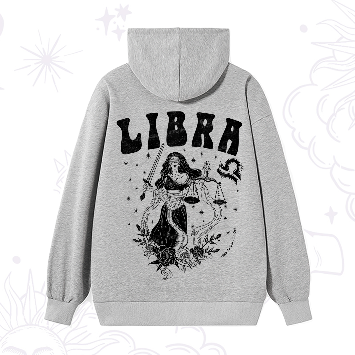 Purplehecate Libra Zodiac Glyphs Hoodie