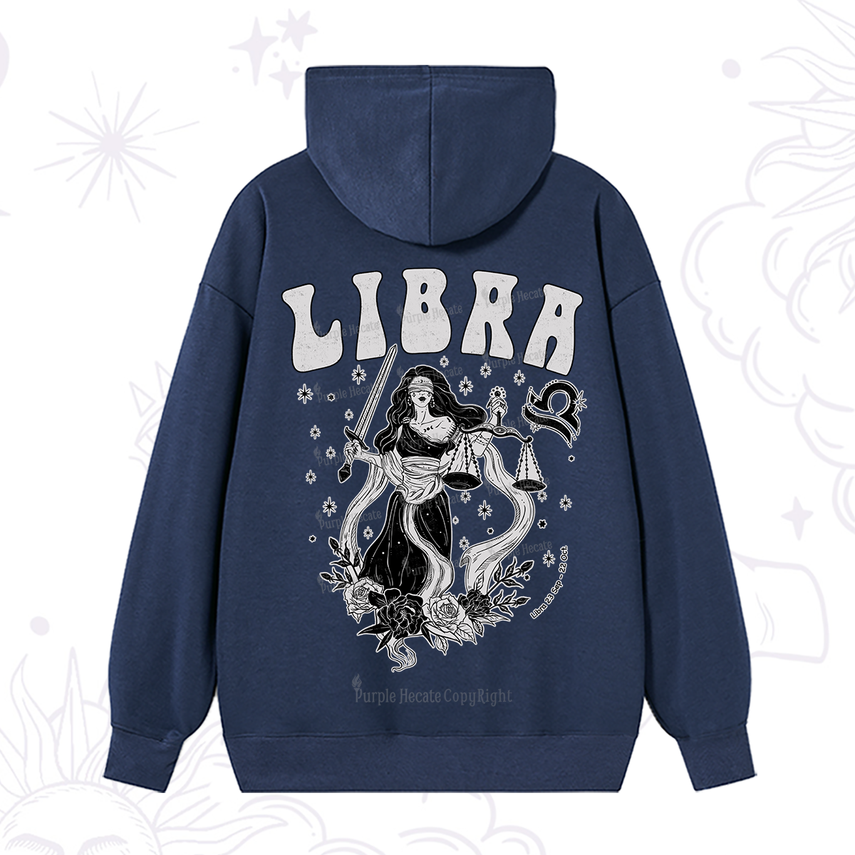 Purplehecate Libra Zodiac Glyphs Hoodie