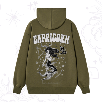 Purplehecate Capricorn Zodiac Glyphs Hoodie