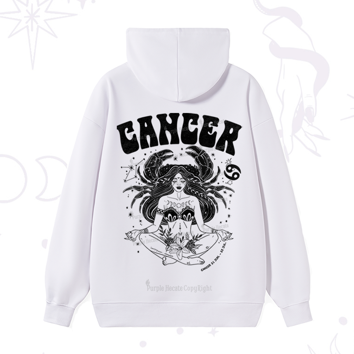 Purplehecate Cancer Zodiac Glyphs Hoodie