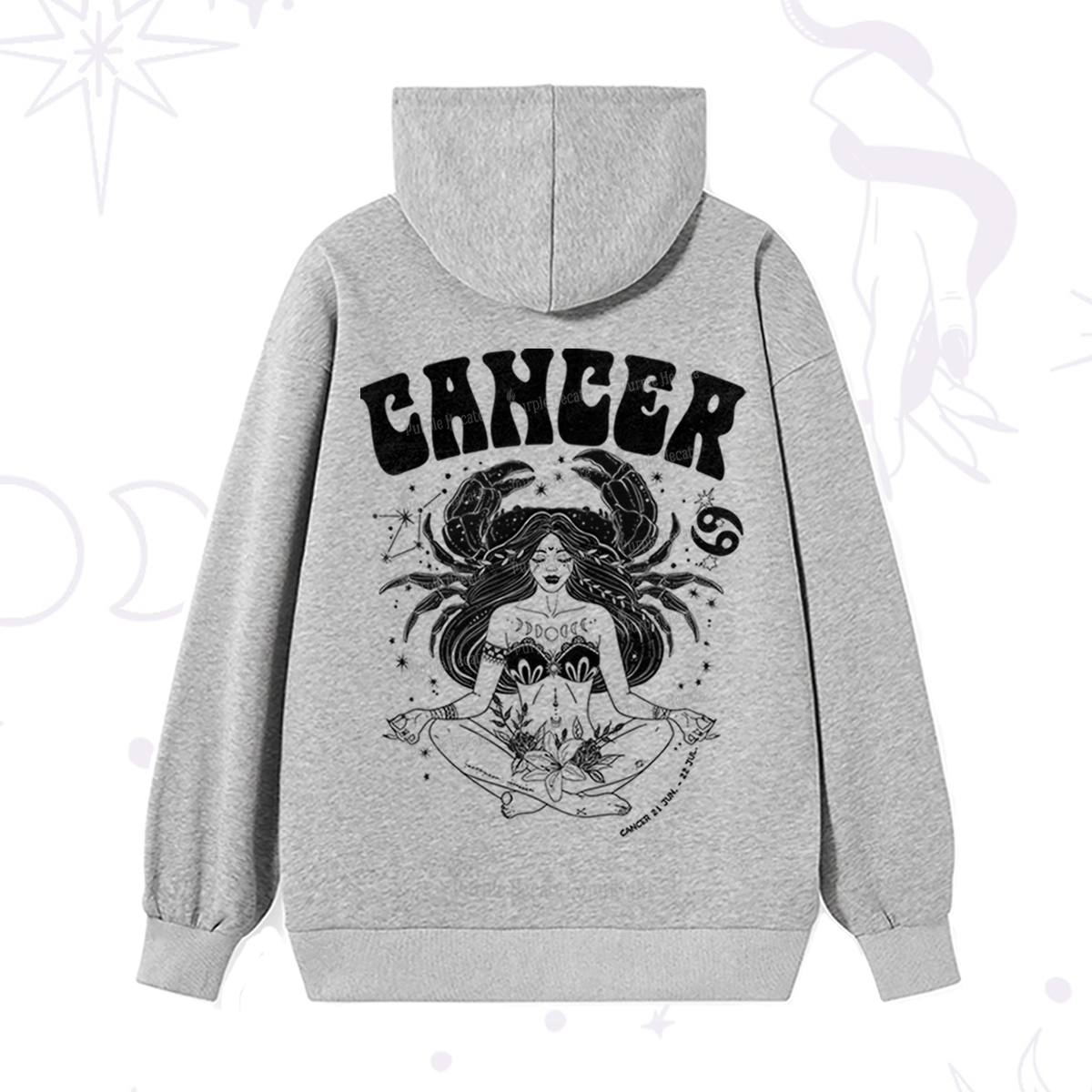 Purplehecate Cancer Zodiac Glyphs Hoodie