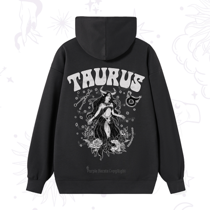 Purplehecate Taurus Zodiac Glyphs Hoodie