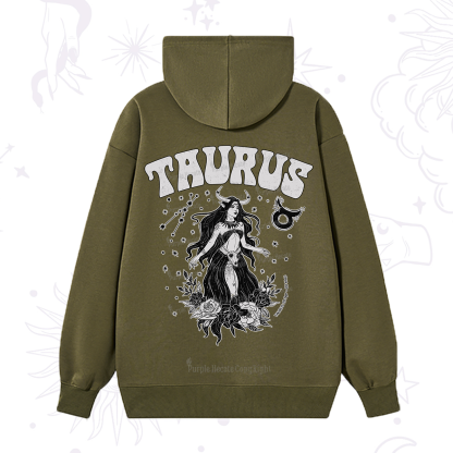 Purplehecate Taurus Zodiac Glyphs Hoodie