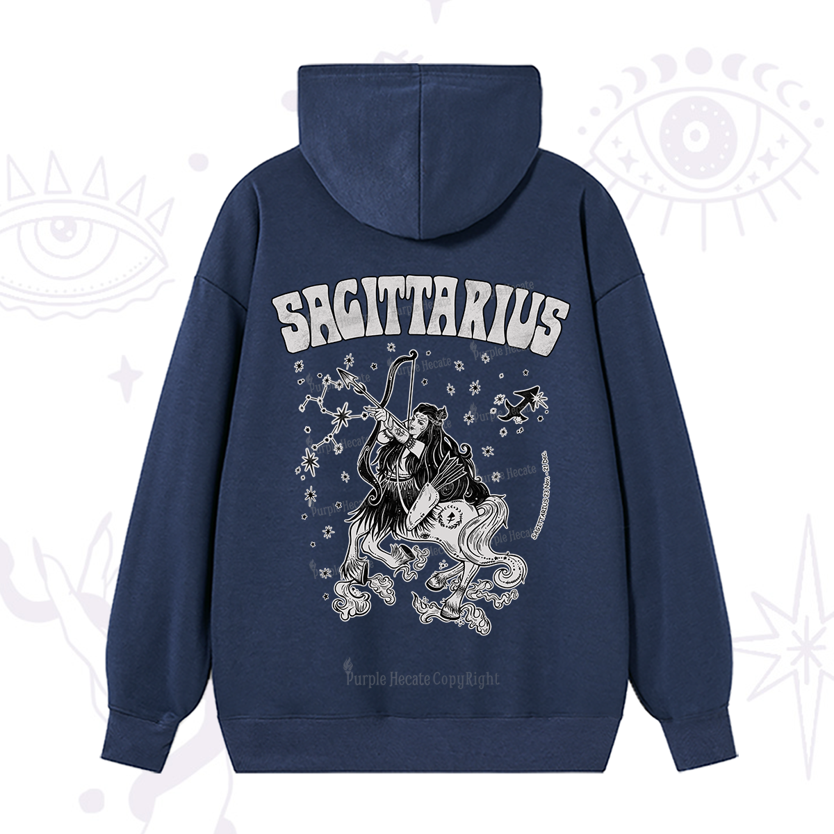 Purplehecate Sagittarius Zodiac Glyphs Hoodie