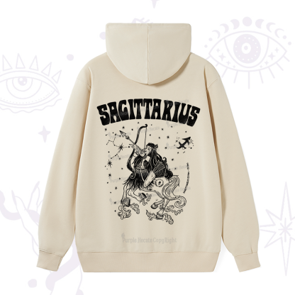 Purplehecate Sagittarius Zodiac Glyphs Hoodie