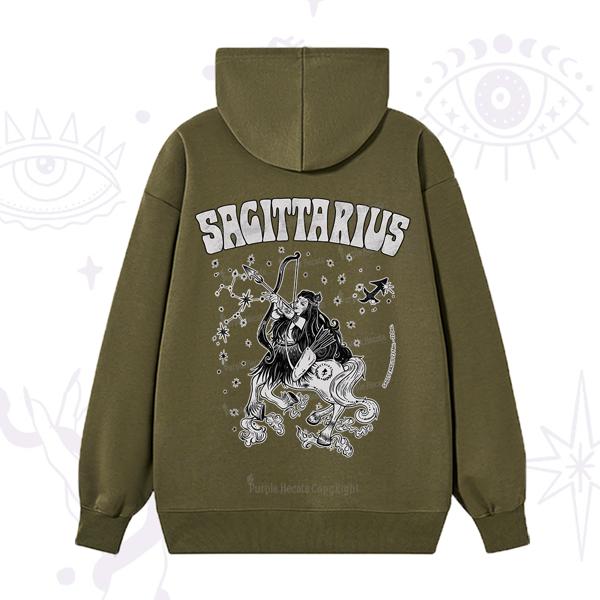 Purplehecate Sagittarius Zodiac Glyphs Hoodie