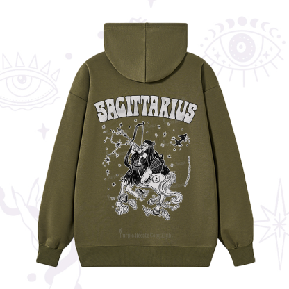Purplehecate Sagittarius Zodiac Glyphs Hoodie