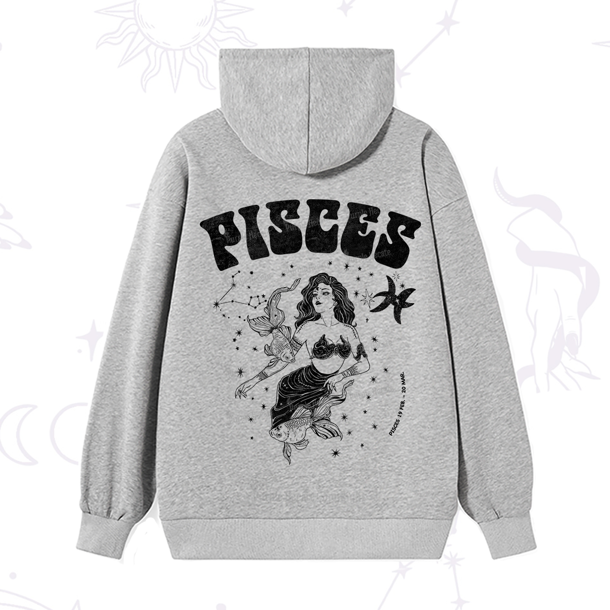 Purplehecate Pisces Zodiac Glyphs Hoodie
