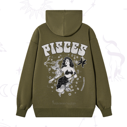 Purplehecate Pisces Zodiac Glyphs Hoodie