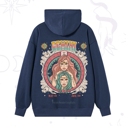 Purplehecate Gemini Cosmic Zodiac Hoodie