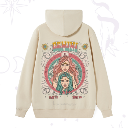 Purplehecate Gemini Cosmic Zodiac Hoodie