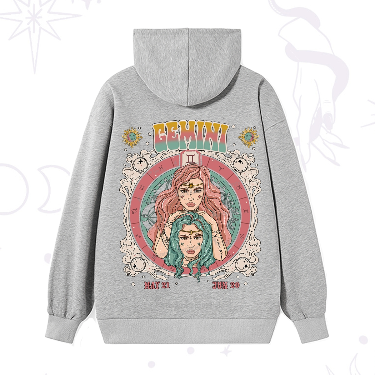 Purplehecate Gemini Cosmic Zodiac Hoodie