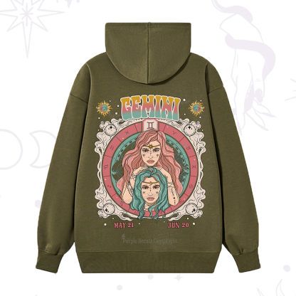 Purplehecate Gemini Cosmic Zodiac Hoodie