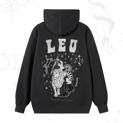 Purplehecate Leo Zodiac Glyphs  Hoodie