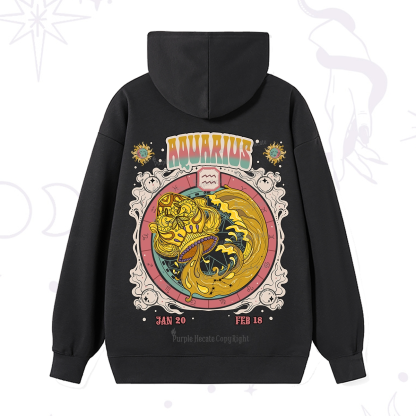 Purplehecate Aquarius Cosmic Zodiac Hoodie