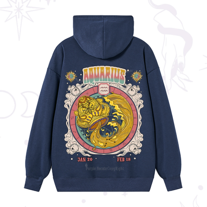 Purplehecate Aquarius Cosmic Zodiac Hoodie