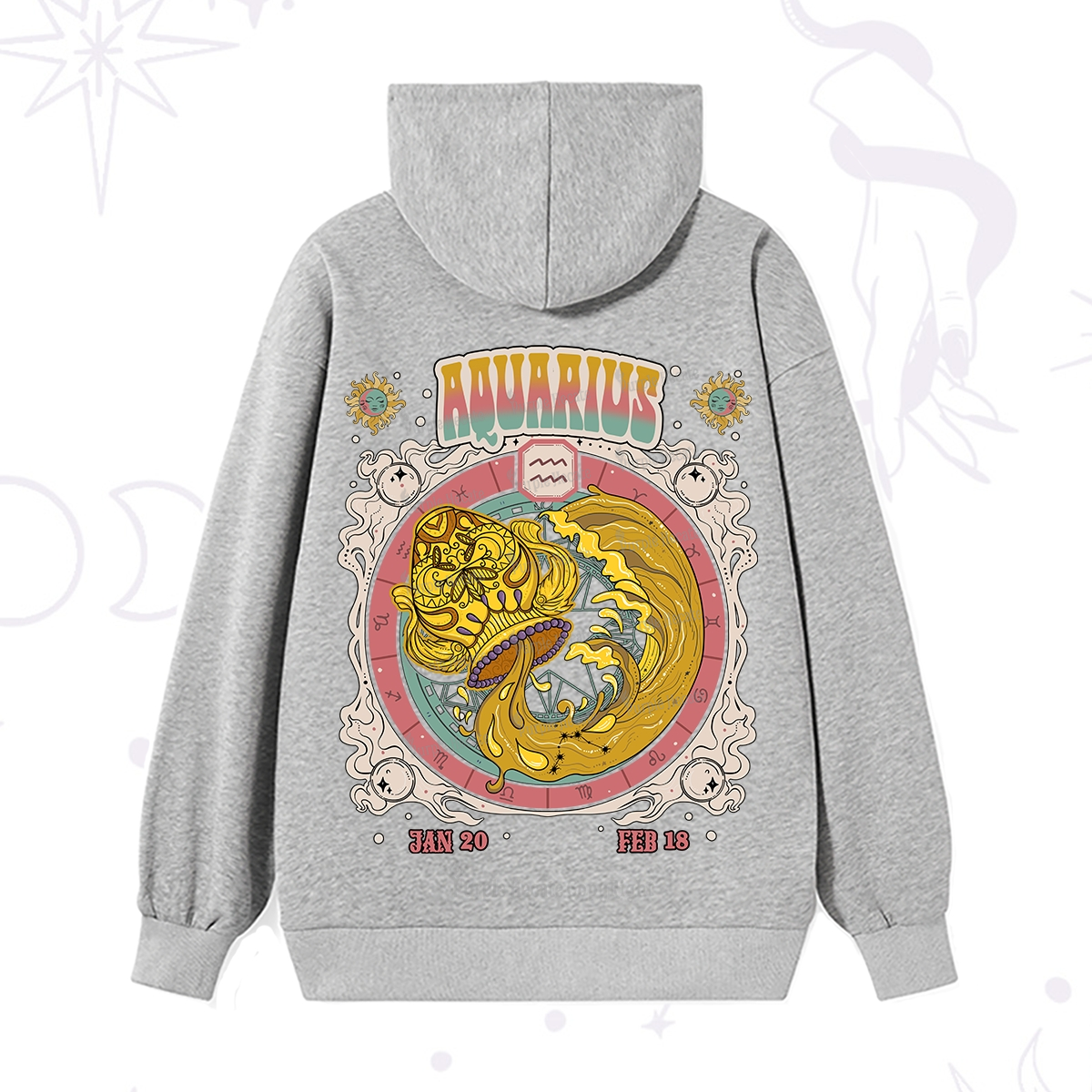 Purplehecate Aquarius Cosmic Zodiac Hoodie