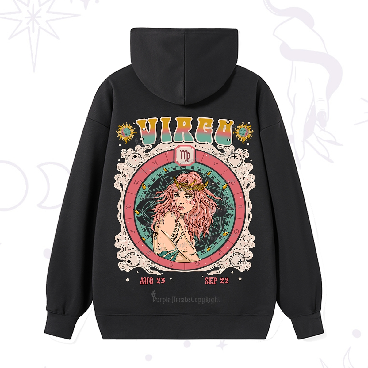 Purplehecate Virgo Cosmic Zodiac Hoodie