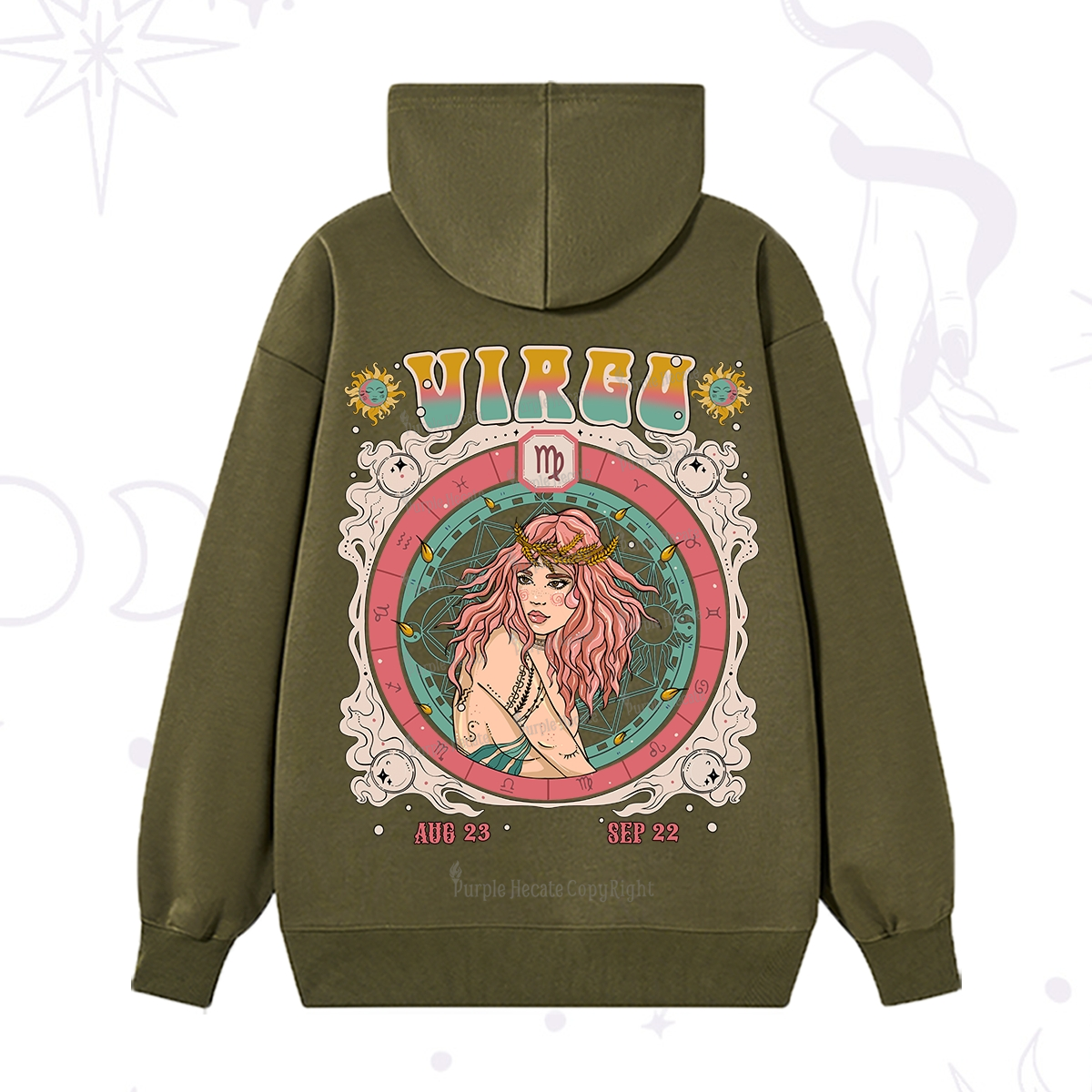Purplehecate Virgo Cosmic Zodiac Hoodie