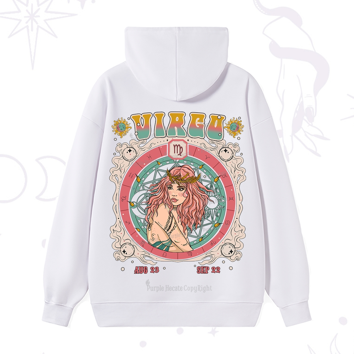 Purplehecate Virgo Cosmic Zodiac Hoodie