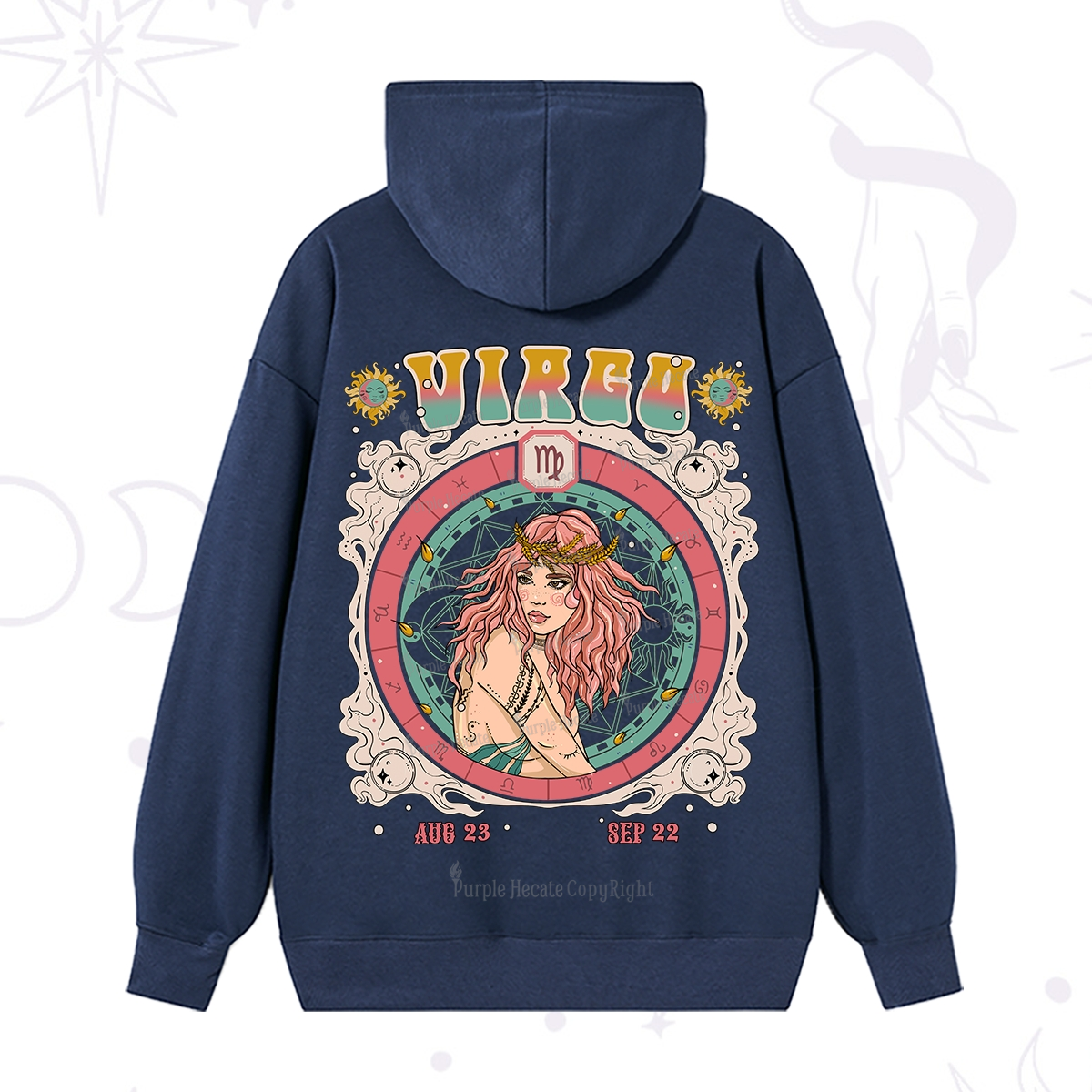 Purplehecate Virgo Cosmic Zodiac Hoodie
