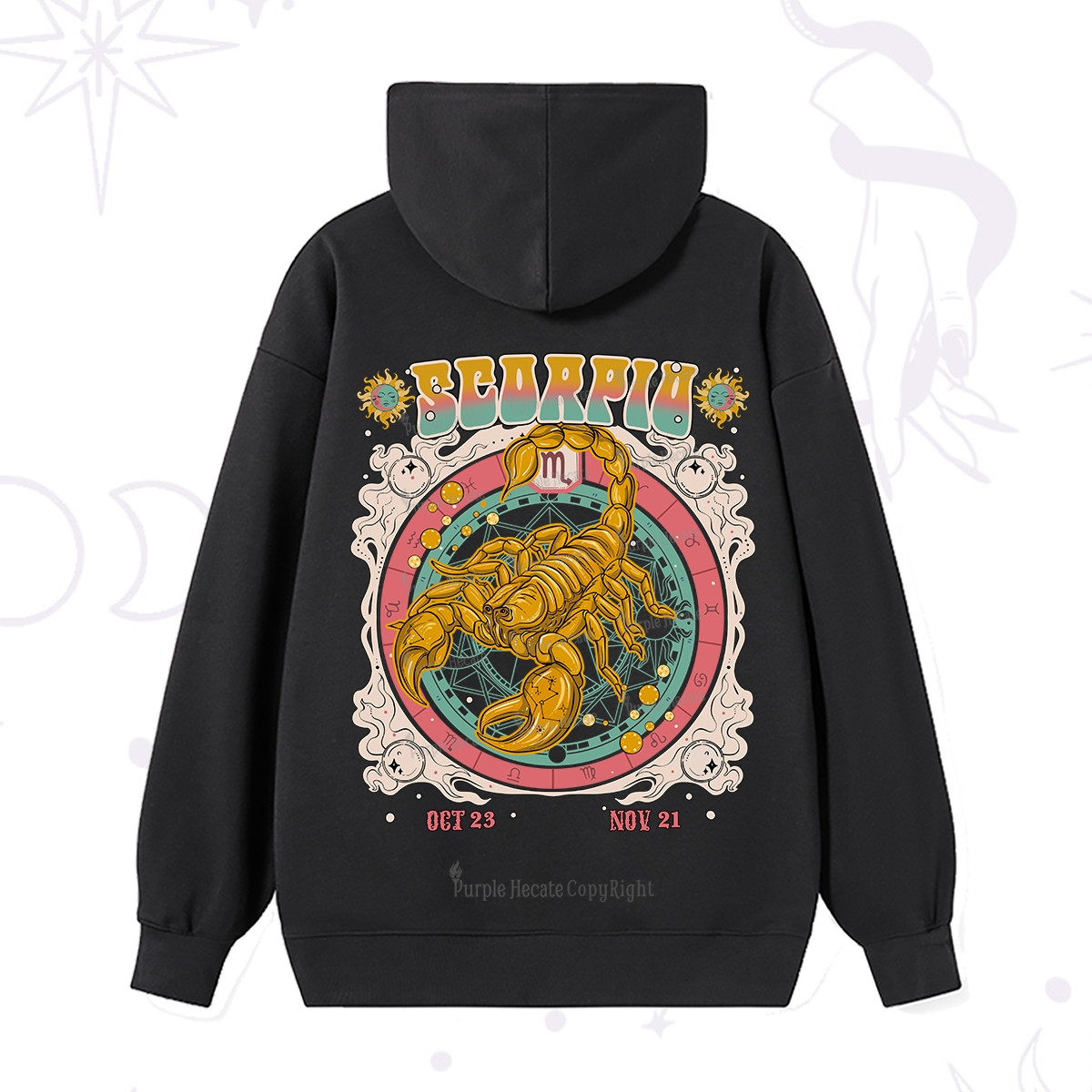 Purplehecate Scorpio Cosmic Zodiac Hoodie