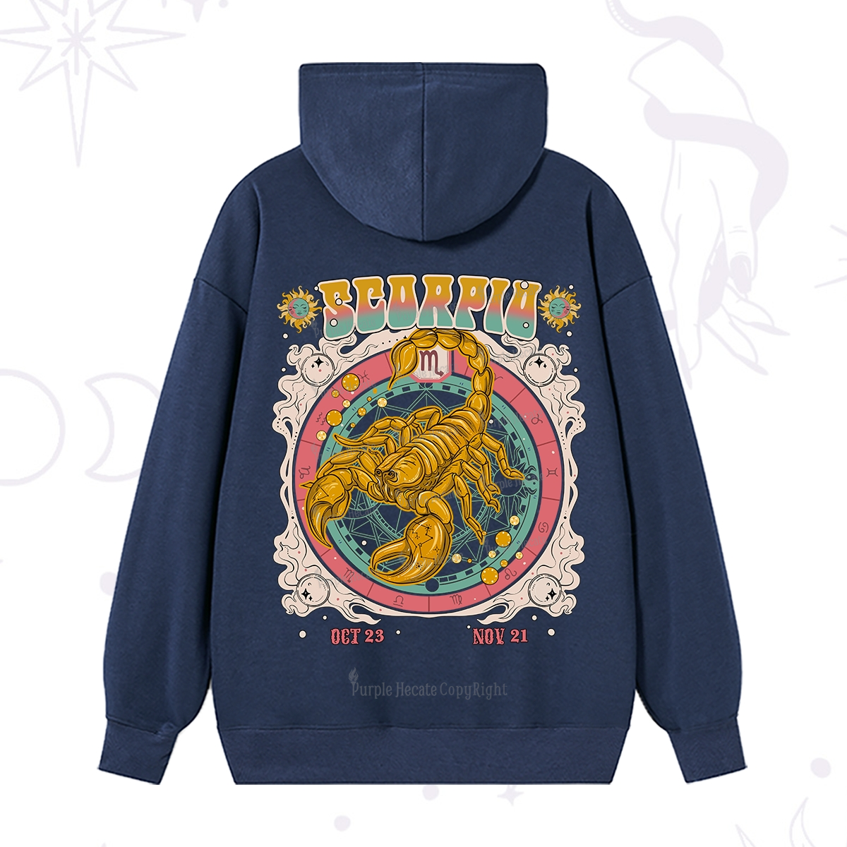 Purplehecate Scorpio Cosmic Zodiac Hoodie
