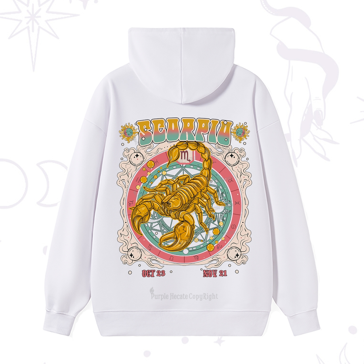 Purplehecate Scorpio Cosmic Zodiac Hoodie
