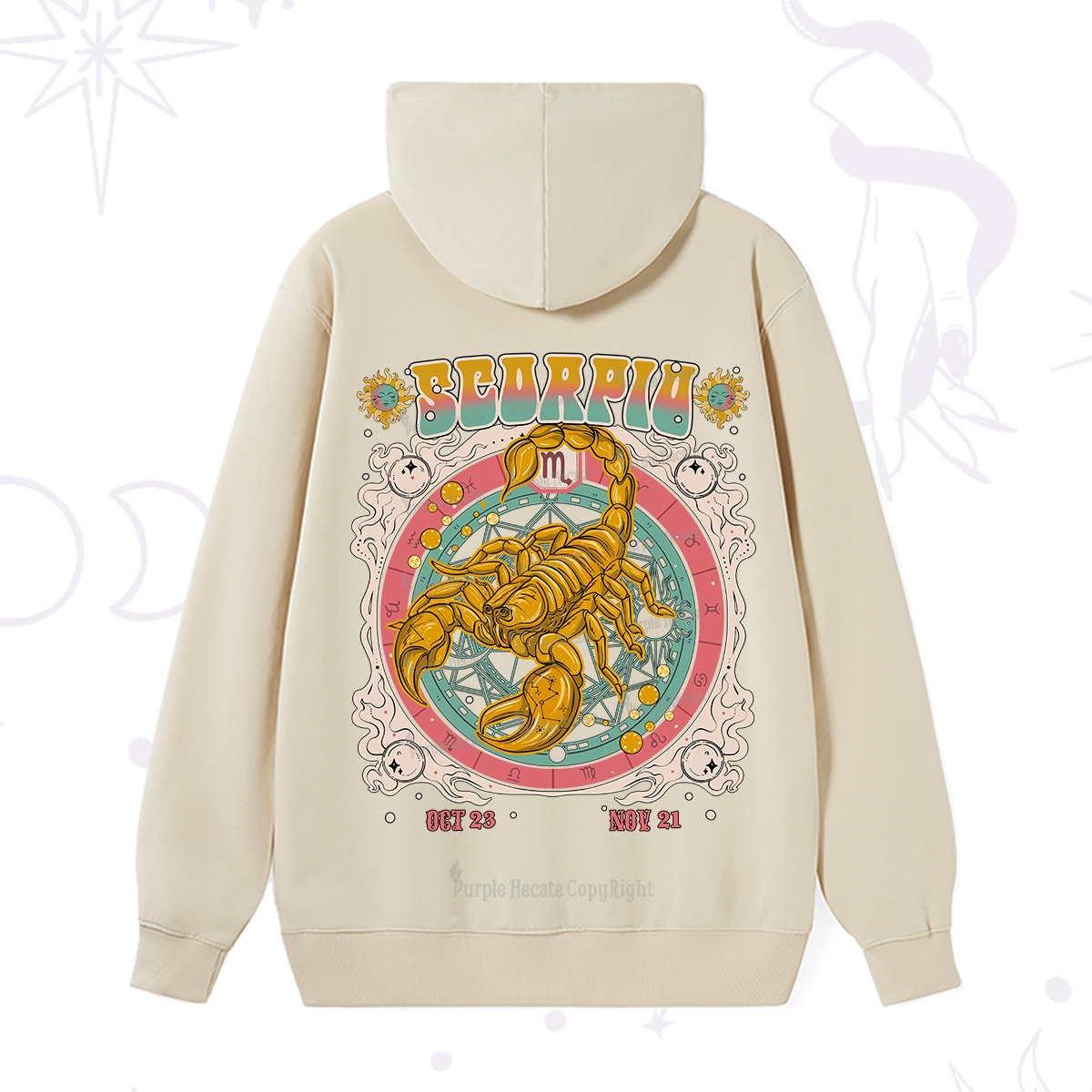 Purplehecate Scorpio Cosmic Zodiac Hoodie